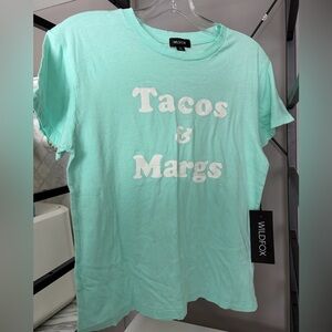 Wildfox “Tacos & Margs” Happy Hour Keke T-shirt NWT